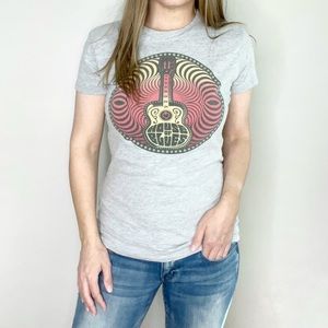 HOUSE OF BLUES Gray Guitar Graphic Print Tee size Medium